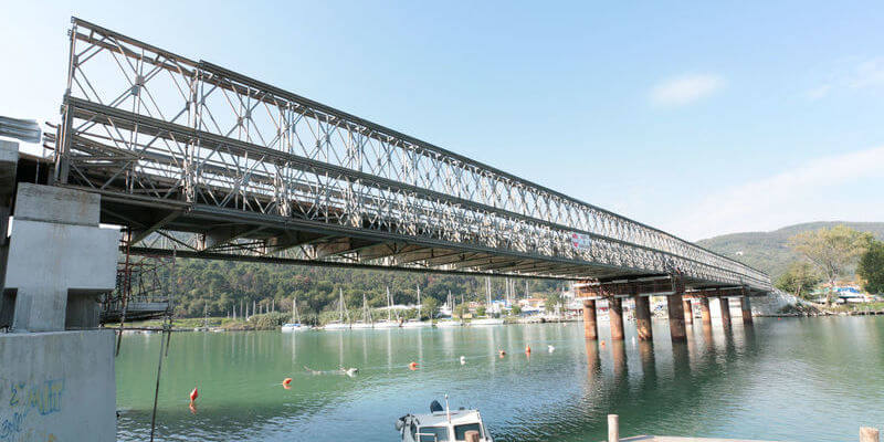 Ponte carrabile a due corsie per viabilità provvisoria - Ponte della Colombiera Ameglia SP